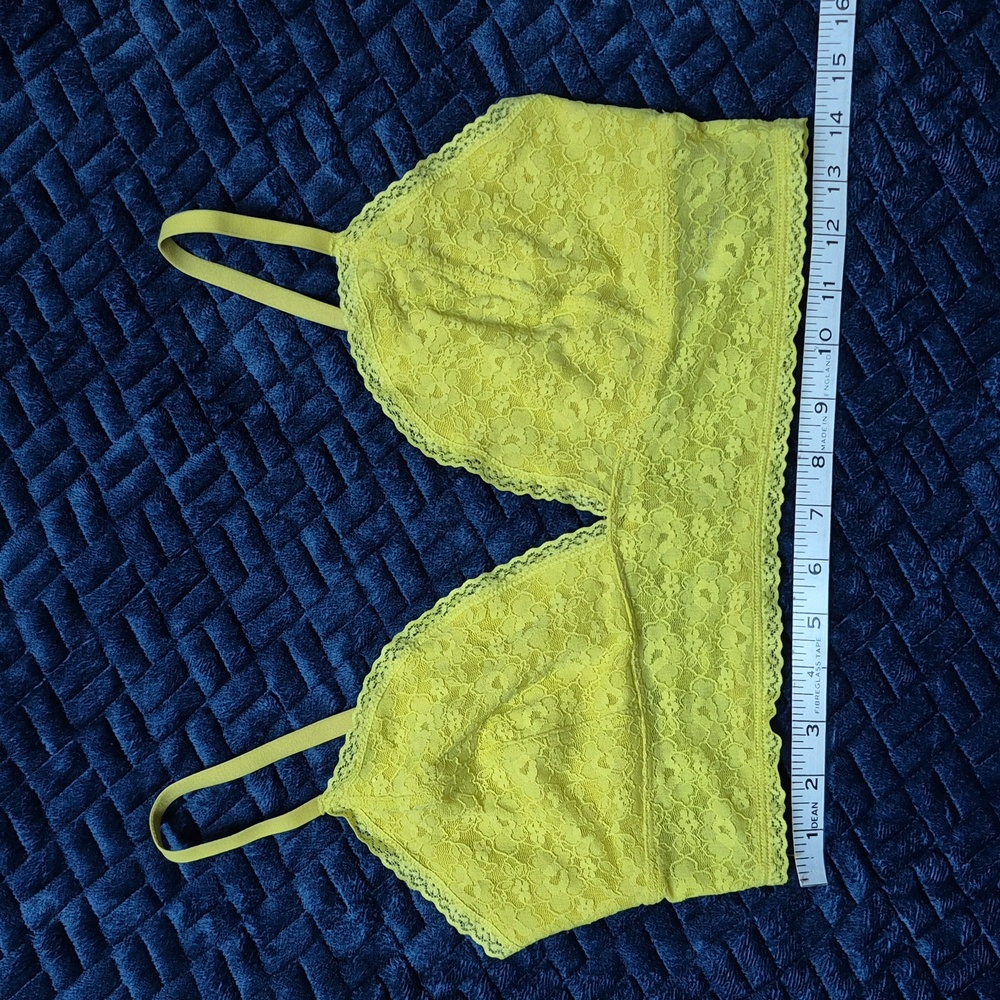 NWOT Chartreuse Lace Bralette, Size Large! - Picture 2 of 6